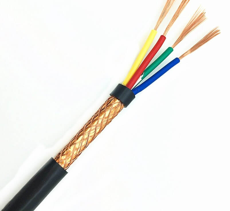 300/500v 4 núcleos 0,5 mm 0,75 mm 1,5 mm 2,5 mm Flexible RVVP blindado PVC aislado Multi-core Conductor de cobre Cable trenzado apantallado Cable flexible
