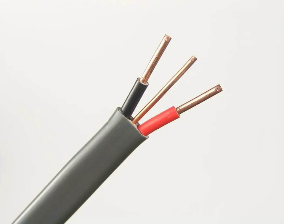 Cable eléctrico plano de tierra y gemelo eléctrico de cobre de 300/500V, 1,0mm, 1,5mm, 2,5mm, 4mm, 6mm, 2 núcleos, 6242Y, 6241Y, 6243Y, BS 6004, Cable de tierra