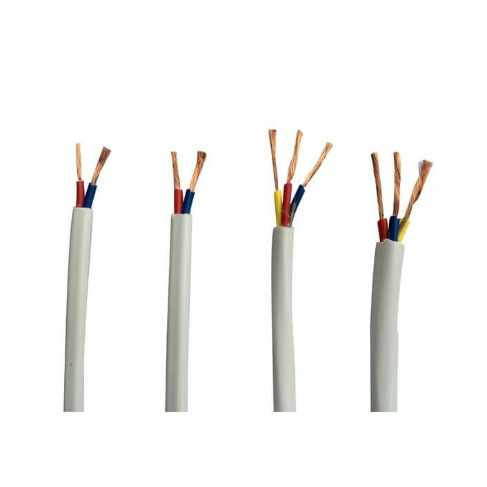 Cable Flexible de 300/500V 3G x 1,0mm, 3 núcleos, 1,0 mm2, aislado con PVC, revestido de PVC, 18 AWG, Cable Flexible multinúcleo