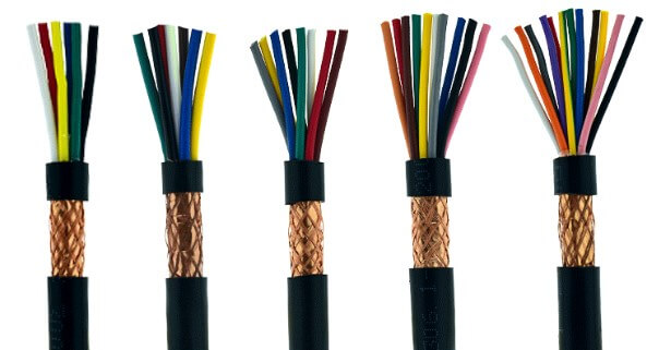 300/500v 1,0 mm2 Cable de cobre flexible multinúcleo Blindado con malla aislada de PVC Revestido de PVC 18 awg RVVP Cable flexible apantallado