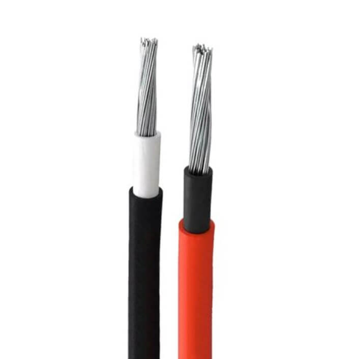 Cable solar flexible negro rojo de un solo núcleo, doble núcleo, 6 mm2, cable solar eléctrico PV1-f para sistema de energía solar, fabricante, precio más barato