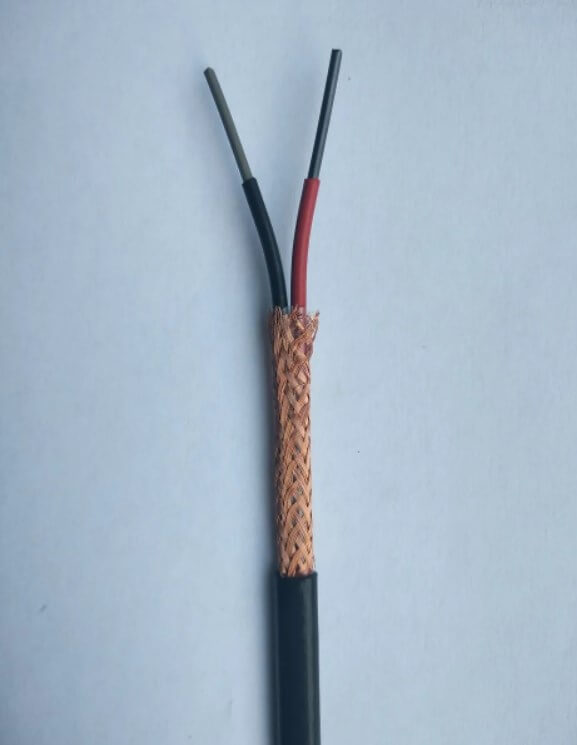 Cable de compensación de alta temperatura Cable 2x1.5mm2 KC Funda de fibra de vidrio Aislamiento FTFE Cable de plomo de compensación de termopar de alta temperatura