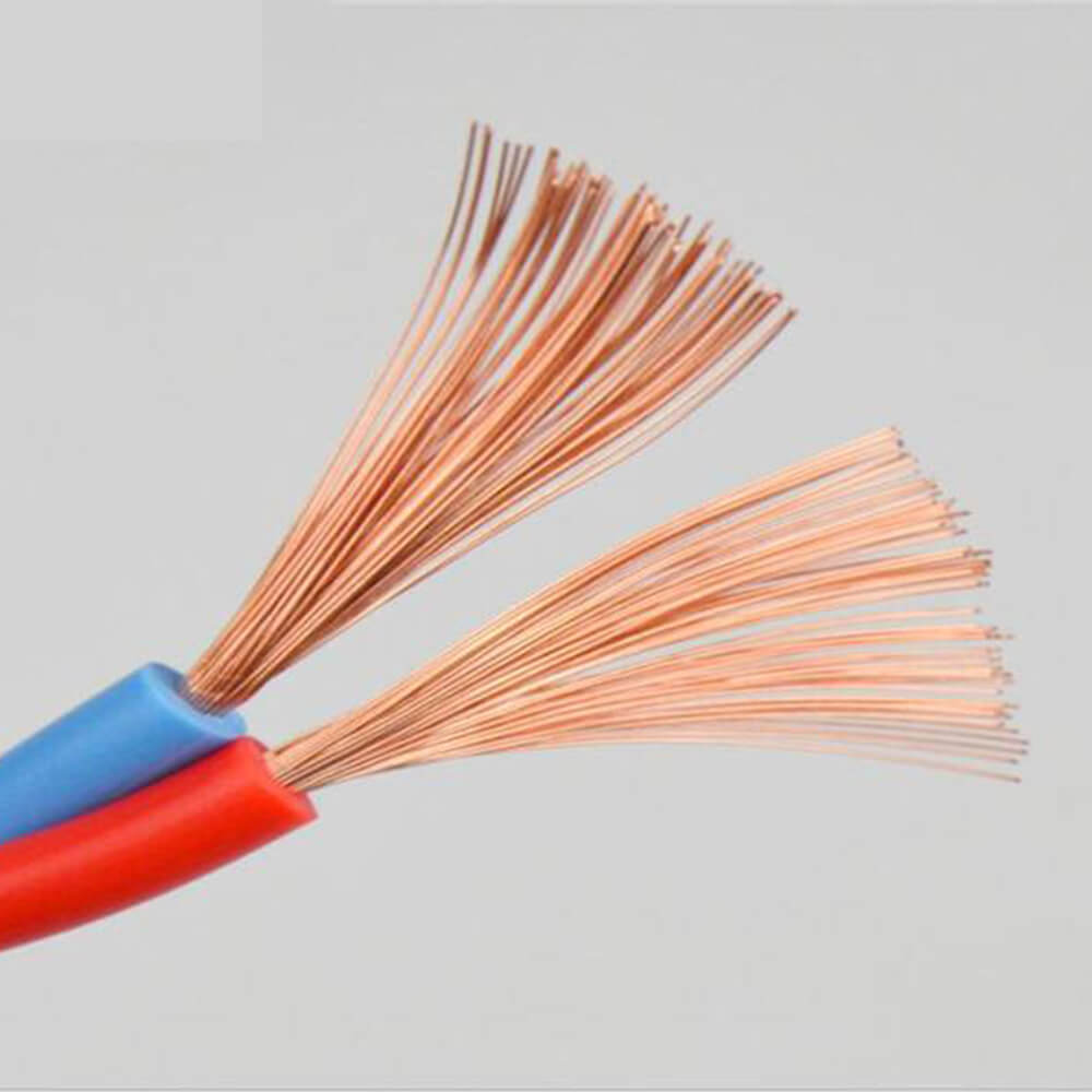 Cable flexible de 300/500 V, 2 núcleos, 1 mm, con aislamiento de PVC, cubierta de PVC, cable de baja tensión de 18 AWG
